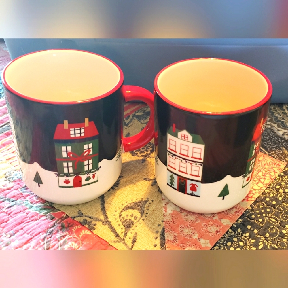 Set of Two Christmas Mugs